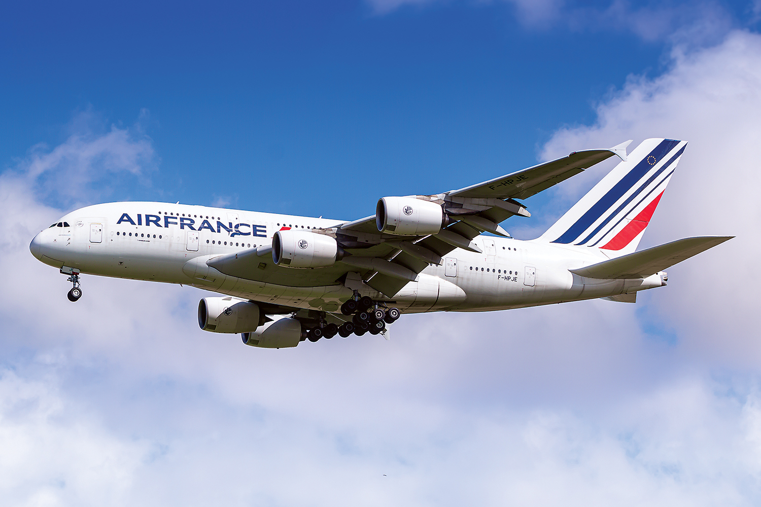 Air France Airbus A380 airplane at Paris Charles de Gaulle